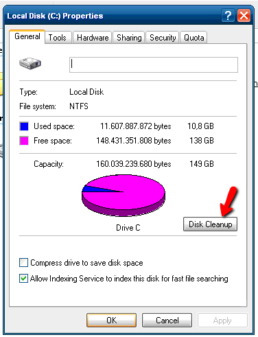 disk cleanup